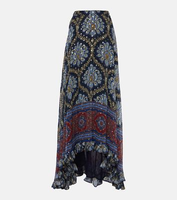 Etro Paisley silk jacquard maxi skirt