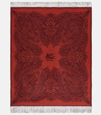 Etro Paisley wool and cashmere throw