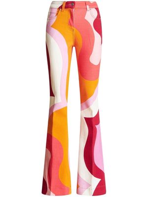 ETRO patchwork flared jeans - Pink