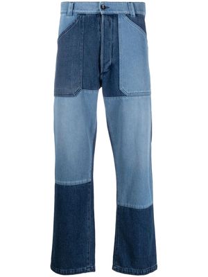 ETRO patchwork straight-leg jeans - Blue