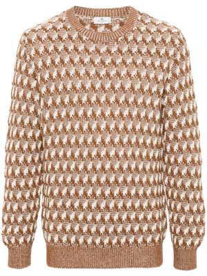 ETRO pattern intarsia-knit jumper - Brown
