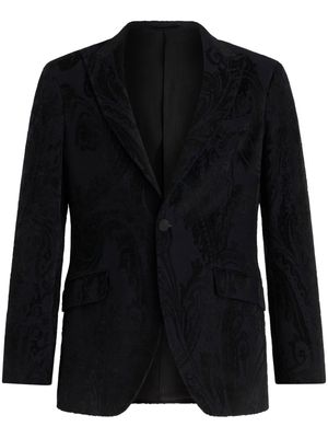 ETRO pattern jacquard buttoned jacket - Black