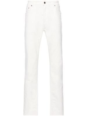 ETRO pattern-jacquard straight-leg jeans - Neutrals