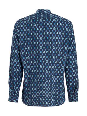 ETRO patterned button-up shirt - Blue