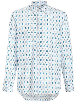 ETRO patterned button-up shirt - White