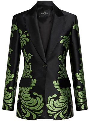ETRO patterned-jacquard blazer - Black
