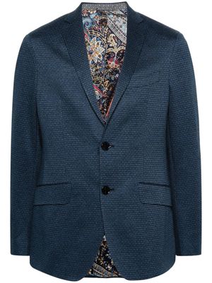 ETRO patterned-jacquard cotton blazer - Blue