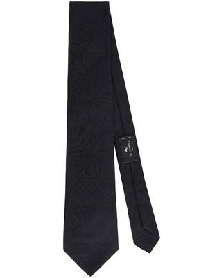 ETRO patterned jacquard silk tie - Black