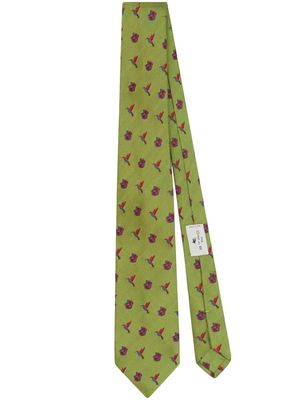ETRO patterned jacquard silk tie - Green