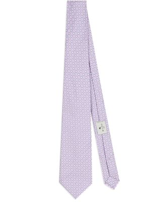 ETRO patterned jacquard silk tie - Purple