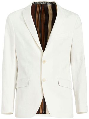 ETRO patterned-jacquard single-breasted blazer - White