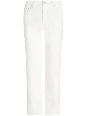 ETRO patterned-jacquard straight-leg jeans - White