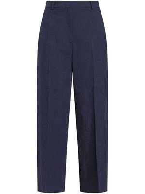 ETRO patterned jacquard trousers - Blue