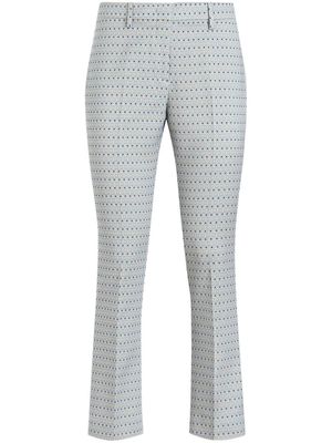 ETRO patterned straight-leg trousers - Blue