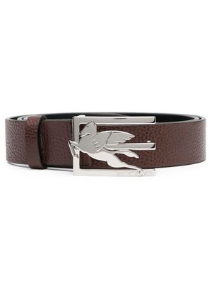 ETRO Pegaso-buckle leather belt - Brown