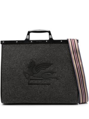 ETRO Pegaso-embossed briefcase - Black