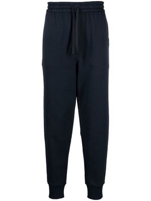 ETRO Pegaso-embroidered jersey track pants - Blue