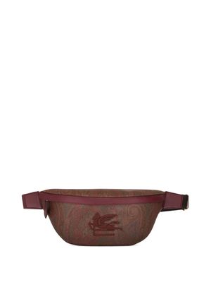 ETRO Pegaso-embroidered paisley belt bag - Brown
