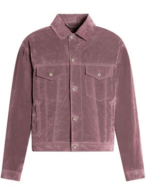 ETRO Pegaso-embroidered trucker jacket - Pink