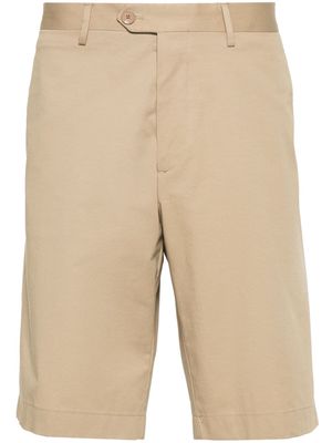ETRO Pegaso-embroidery pressed-crease shorts - Neutrals