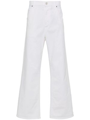 ETRO Pegaso-embroidery straight-leg jeans - White