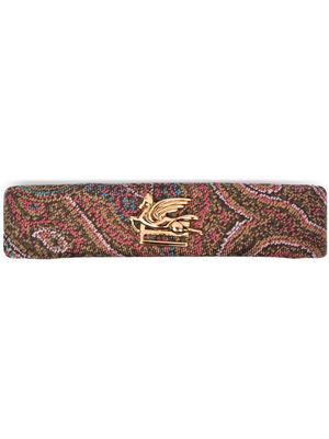 ETRO Pegaso logo-plaque hair clip - Pink