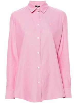 ETRO Pegaso-motif cotton shirt - Pink