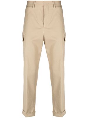 ETRO Pegaso-motif cropped cargo trousers - Neutrals