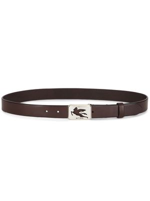 ETRO Pegaso-motif leather belt - Brown