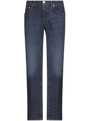 ETRO Pegaso-motif slim-fit jeans - Blue