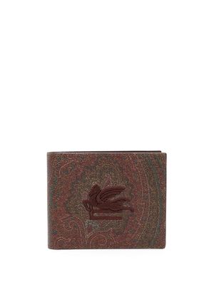 ETRO Pegaso paisley-pattern wallet - Red