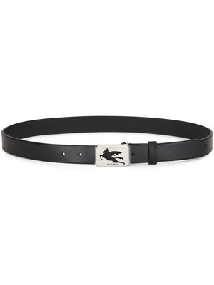 ETRO Pegaso-plaque leather belt - Black