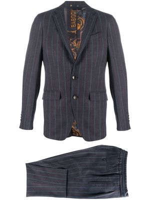 ETRO pinstripe-pattern single breasted suit - Blue