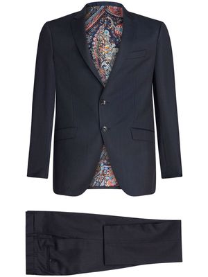 ETRO pinstripe wool suit - Blue