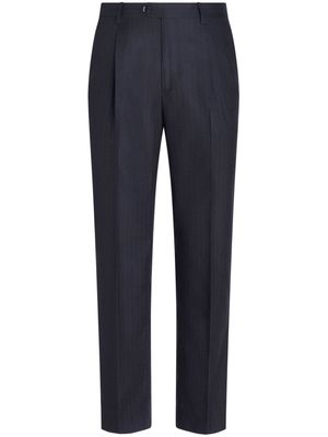 ETRO pinstriped wool trousers - Blue
