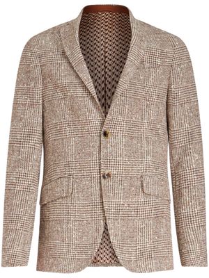 ETRO plaid-check pattern blazer - Neutrals