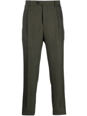 ETRO pleat-detail knitted trousers - Green