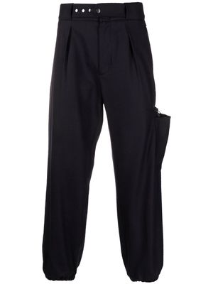 ETRO pleated tapered-leg trousers - Blue