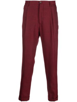 ETRO pleated wool-blend trousers - Red