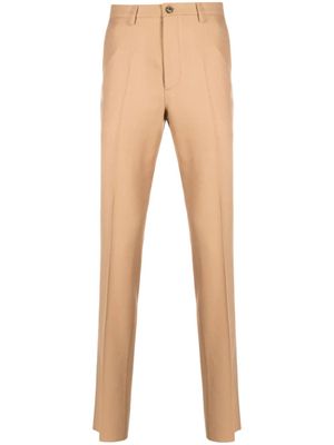 ETRO pressed-crease twill slim-fit trousers - Neutrals