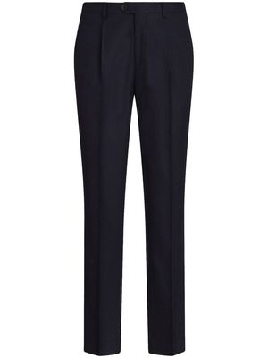 ETRO pressed-crease wool trousers - Blue