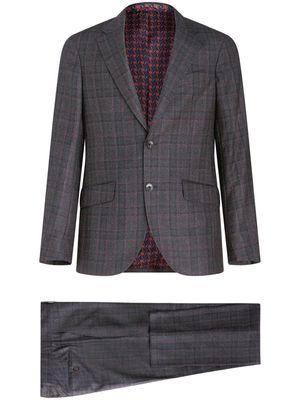 ETRO Prince-Of-Wales check suit - Grey