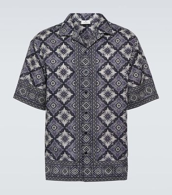 Etro Printed cotton bowling shirt