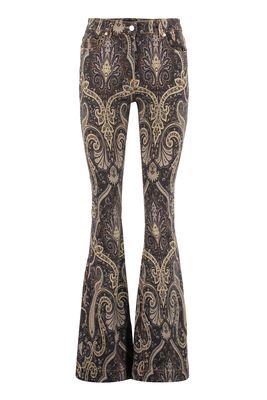 Etro Printed Flared Jeans
