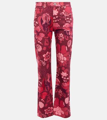 Etro Printed high-rise straight jeans