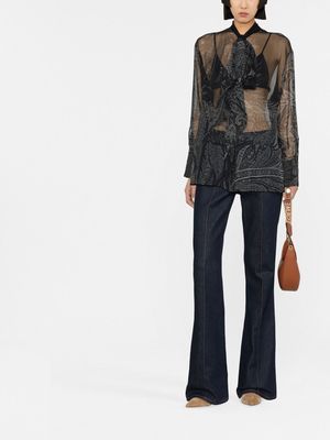 ETRO pussy-bow long-sleeve top - Black