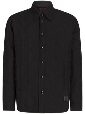 ETRO quilted button-up shirt jacket - Black
