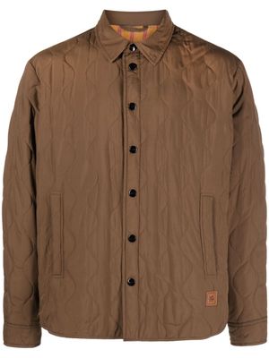 ETRO quilted button-up shirt jacket - Brown
