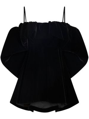 ETRO ruffle-detailing off-shoulder dress - Black
