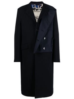 ETRO single-breasted wool coat - Blue